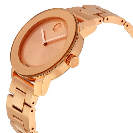 Movado Bold Rose Gold Dial Rose Gold Steel Strap Watch for Women - 3600342 Buy Now By Movado