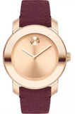 Movado Bold Rose Gold Dial Red Leather Strap Watch for Women - 3600447 Buy Now By Movado