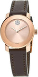Movado Bold Rose Gold Dial Brown Leather Strap Watch For Women - 3600438 Buy Now By Movado