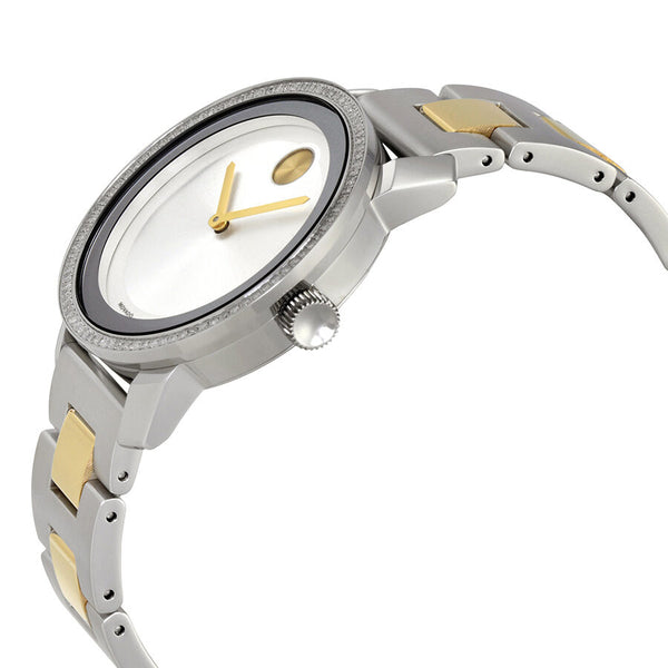 Movado Bold Diamonds Silver Dial Two Tone Steel Strap Watch for Women - 3600451 Buy Now By Movado