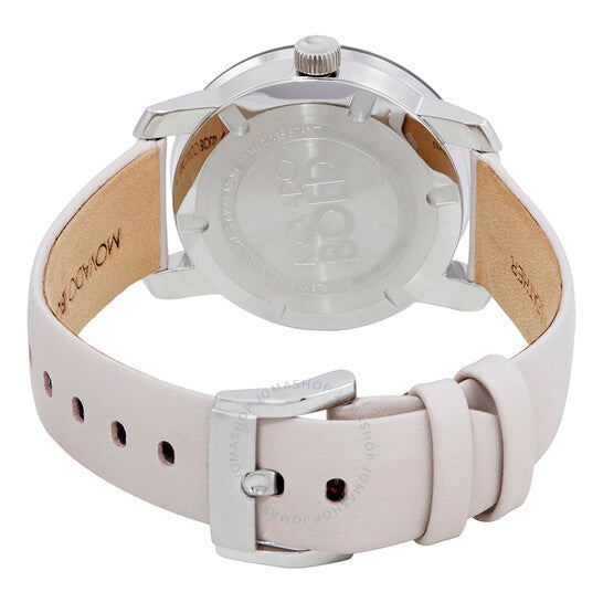 Movado Bold Glitter Silver Dial Pink Leather Strap Watch For Women - 3600522 Buy Now By Movado