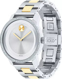 Movado Bold Diamonds Silver Dial Two Tone Steel Strap Watch for Women - 3600451 Buy Now By Movado