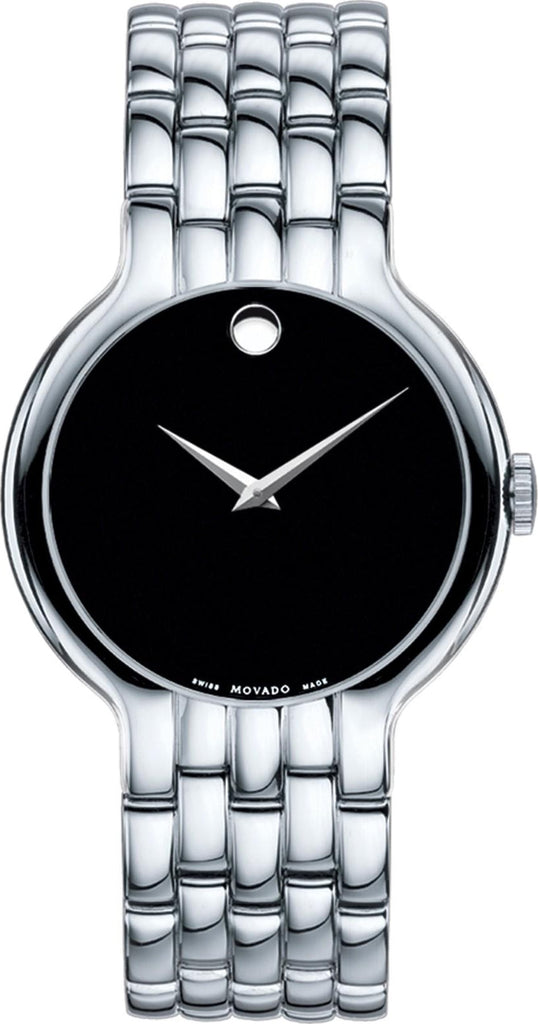 Movado Classic Quartz Black Dial Silver Steel Strap Watch for Men - 0606337 Buy Now By Movado