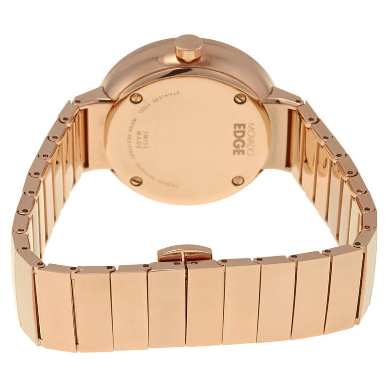 Movado Edge Rose Gold Dial Rose Gold Steel Strap Watch for Women - 3680013 Buy Now By Movado