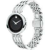 Movado Esperanza 28mm Black Dial Silver Steel Strap Watch For Women - 0607051 Buy Now By Movado