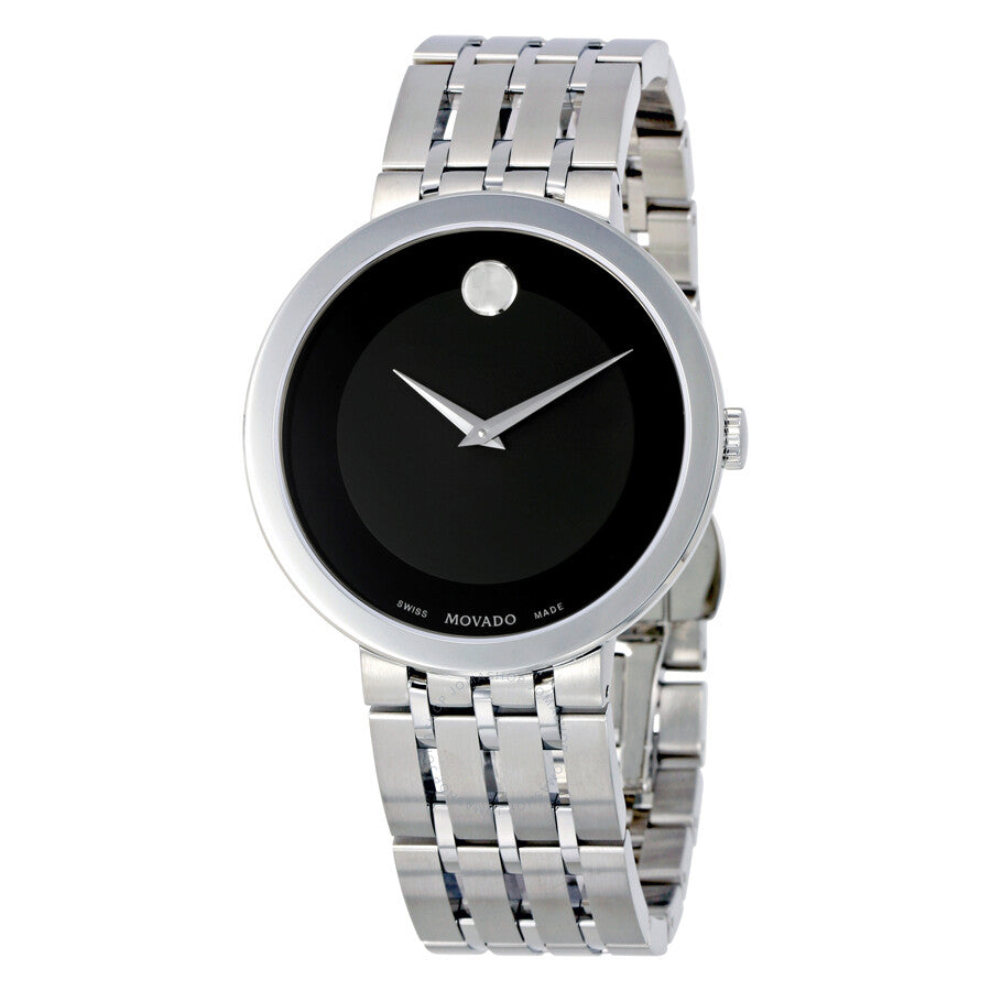 Movado Esperanza 39mm Black Dial Silver Steel Strap Watch For Men - 0607057 Buy Now By Movado