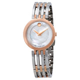 Movado Esperanza Mother of Pearl Dial Two Tone Steel Strap Watch For Women - 0607114 Buy Now By Movado