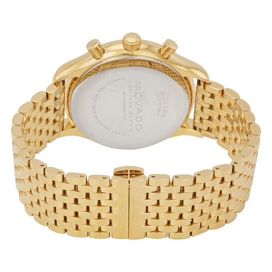 Movado Heritage Calendoplan Blue Dial Gold Steel Strap Watch for Men - 3650015 Buy Now By Movado