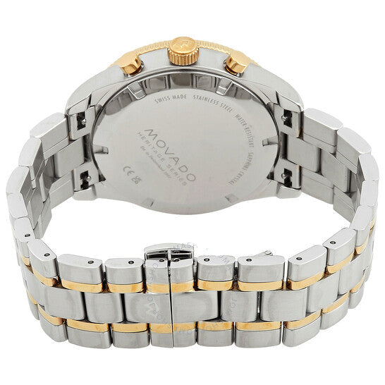 Movado Heritage Calendoplan Chronograph Blue Dial Two Tone Steel Strap Watch For Men - 3650126 Buy Now By Movado