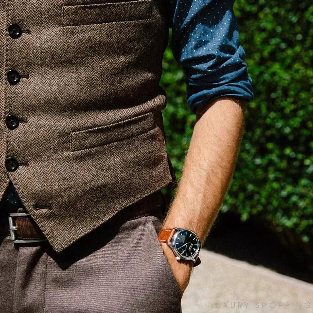 Movado Heritage Calendoplan Black Dial Brown Leather Strap Watch for Men - 3650001 Buy Now By Movado