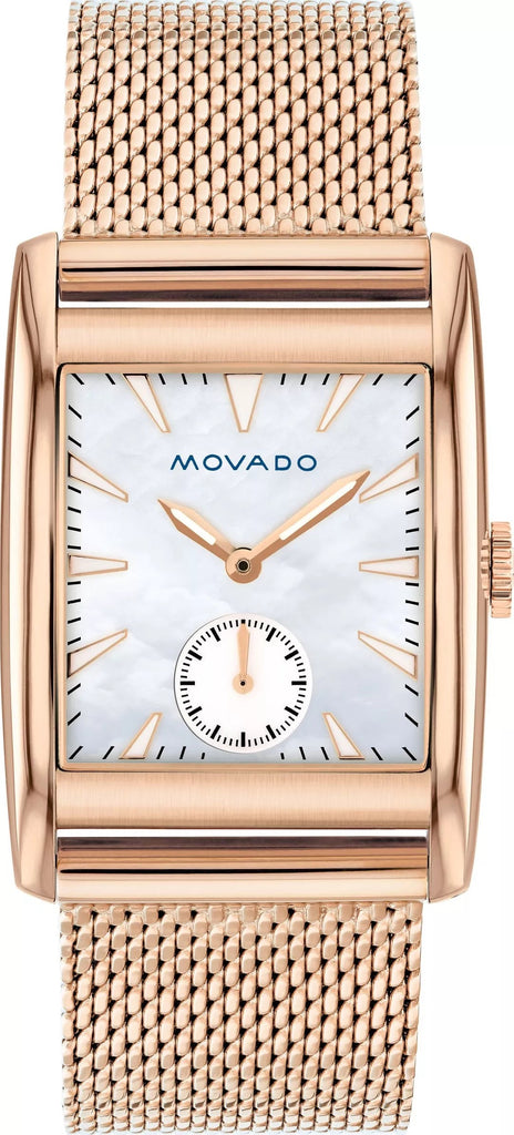 Movado Heritage White Mother of Pearl Dial Rose Gold Mesh Bracelet Watch For Women - 3650041 Buy Now By Movado