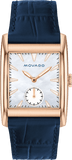 Movado Heritage Mother of Pearl White Dial Blue Leather Strap Watch For Women - 3650052 Buy Now By Movado