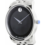 Movado Museum Classic Black Dial Silver Steel Strap Watch For Men - 606504 Buy Now By Movado
