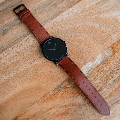 Movado Museum Classic Black Dial Brown Leather Strap Watch for Men - 0607198 Buy Now By Movado