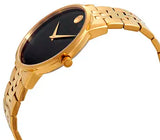 Movado Museum Classic Quartz Black Dial Gold Steel Strap Watch for Men - 0607203 Buy Now By Movado