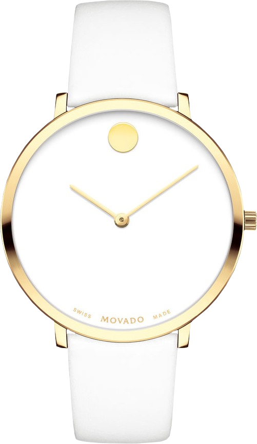Movado 70th Anniversary Limited Edition White Dial White Leather Strap Watch For Women - 0607138 Buy Now By Movado