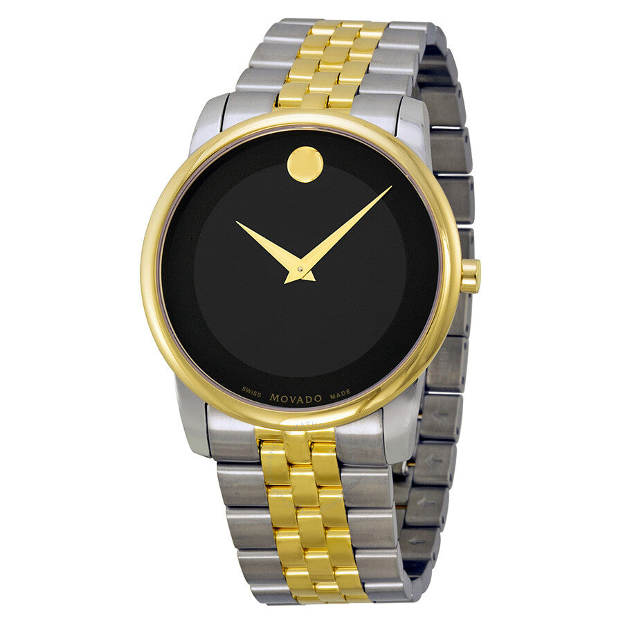 Movado Museum Classic Black Dial Two Tone Steel Strap Watch For Women - 0606605 Buy Now By Movado