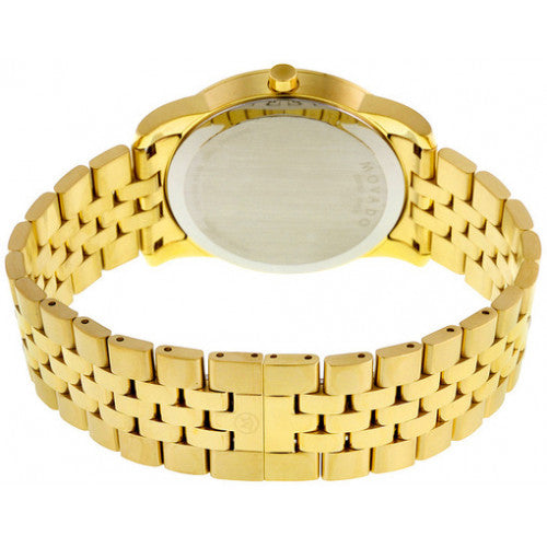 Movado Museum Black Dial Gold Steel Strap Watch For Men - 606997 Buy Now By Movado