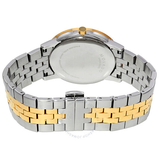 Movado Museum Classic Black Dial Two Tone Steel Strap Watch for Men - 0607200 Buy Now By Movado