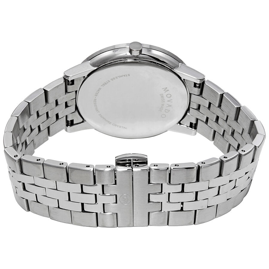 Movado Museum Classic Diamonds Black Dial Silver Steel Strap Watch for Men - 0607201 Buy Now By Movado