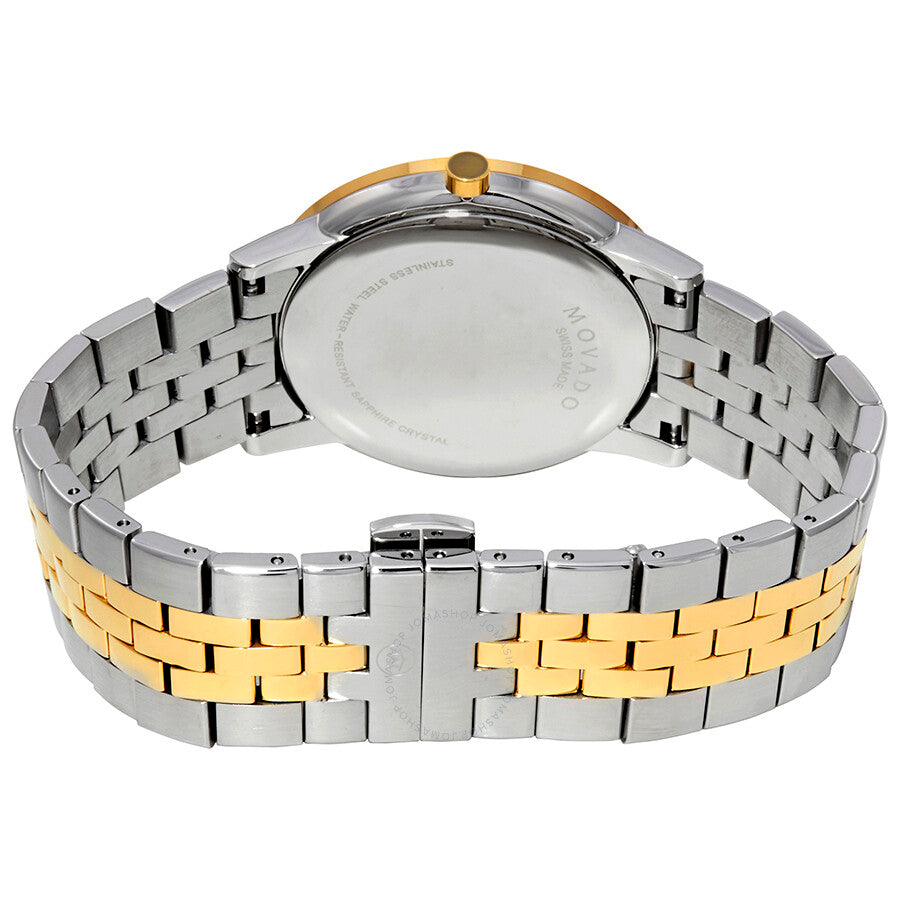 Movado Museum Classic Diamonds Black Dial Two Tone Steel Strap Watch for Men - 0607202 Buy Now By Movado