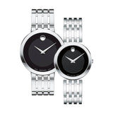 Movado Esperanza 39mm Black Dial Silver Steel Strap Watch For Men - 0607057 Buy Now By Movado