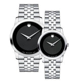 Movado Museum Classic Black Dial Silver Steel Strap Watch For Women - 0606505 Buy Now By Movado
