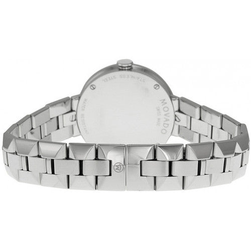 Movado Sapphire Diamonds Silver Dial Silver Steel Strap Watch For Women - 606814 Buy Now By Movado