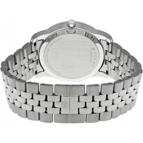 Movado Museum Classic Black Dial Silver Steel Strap Watch For Men - 606504 Buy Now By Movado