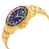 Movado Series 800 Blue Dial Gold Steel Strap Watch For Men - 2600144 Buy Now By Movado