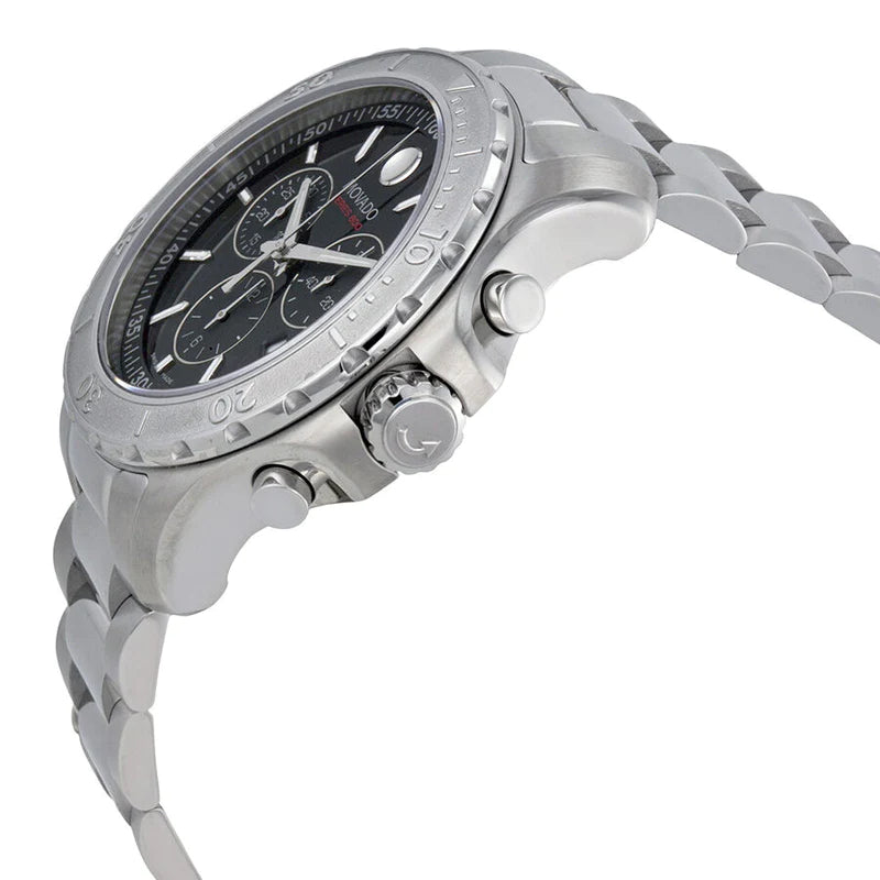 Movado Series 800 Chronograph Black Dial Silver Steel Strap Watch For Men - 2600110 Buy Now By Movado