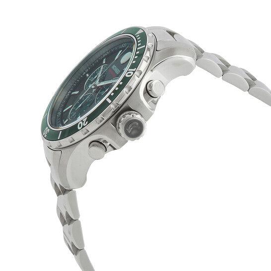 Movado Series 800 Chronograph Green Dial Silver Steel Strap Watch for Men - 2600179 Buy Now By Movado