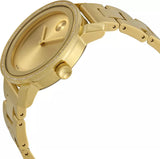 Movado Bold Diamonds Gold Dial Gold Steel Strap Watch for Women - 3600150 Buy Now By Movado