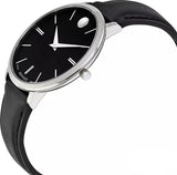 Movado Ultra Slim Black Dial Black Leather Strap Watch For Women - 0607090 Buy Now By Movado