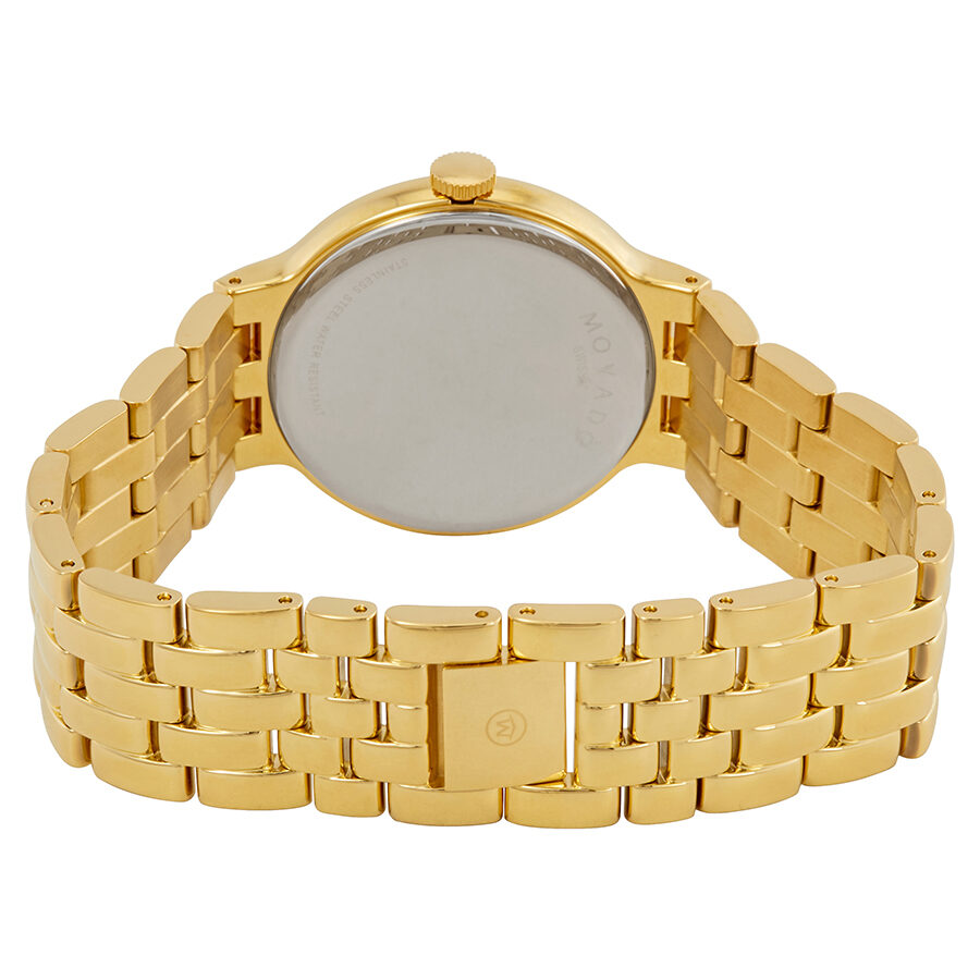 Movado Veturi Quartz Black Dial Gold Steel Strap Watch for Men - 0606934 Buy Now By Movado