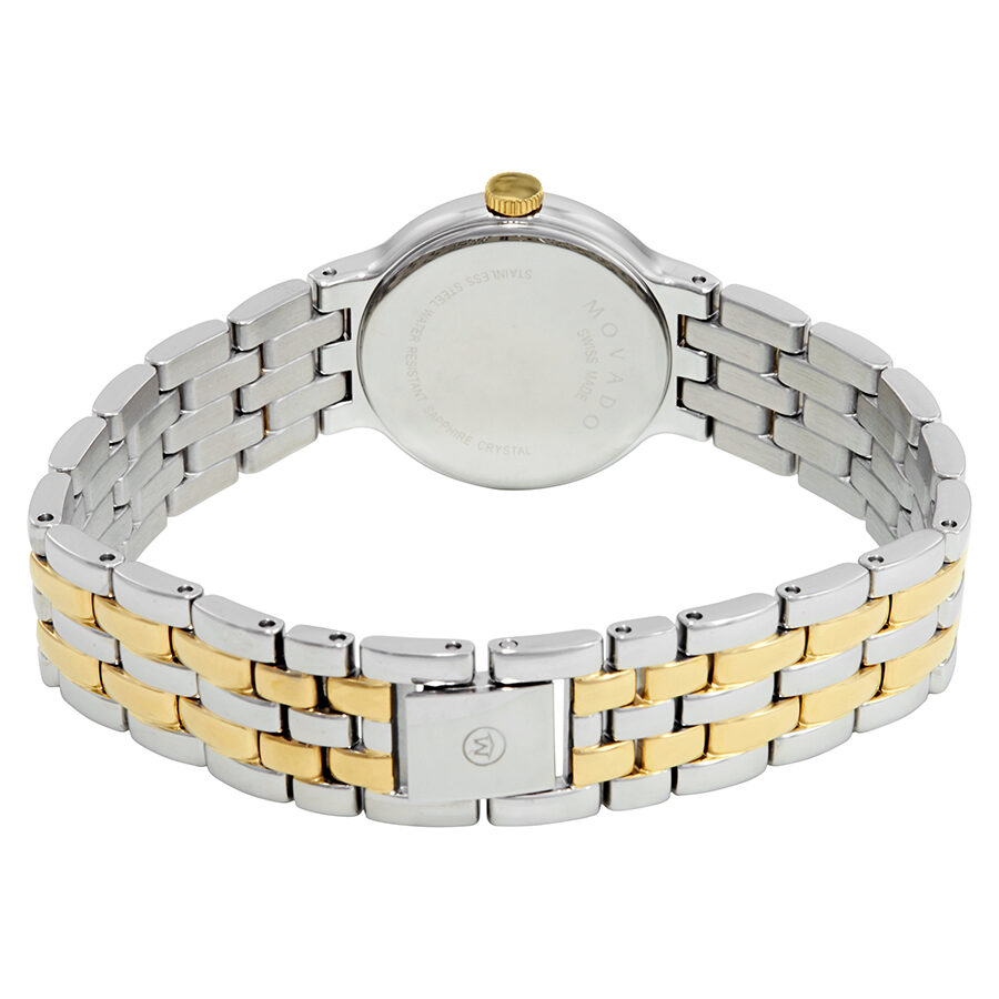 Movado Veturi Quartz Black Dial Two Tone Steel Strap Watch for Women - 0606933 Buy Now By Movado