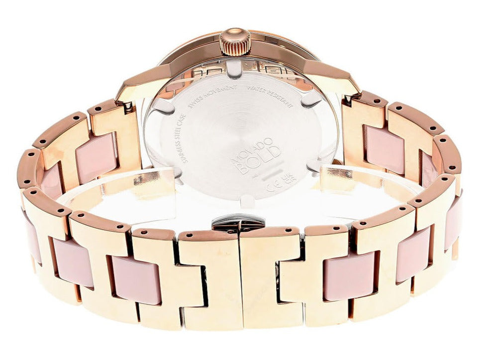 Movado Bold Rose Gold Dial Two Tone Steel Strap Watch for Women - 3600639 Buy Now By Movado