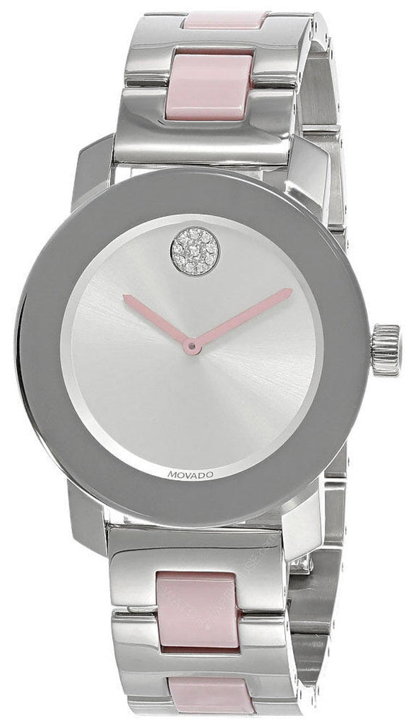 Movado Bold Silver Dial Two Tone Steel Strap Watch for Women - 3600702 Buy Now By Movado