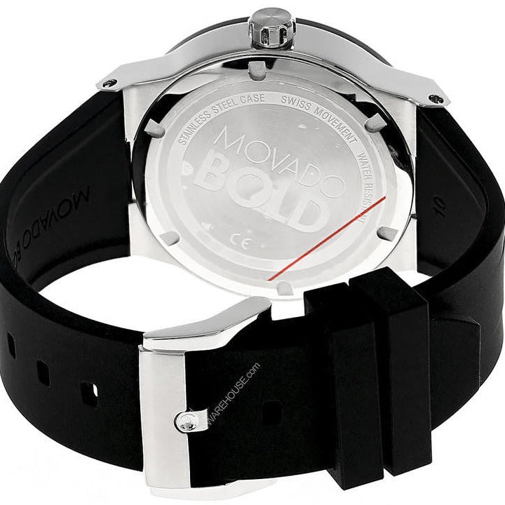 Movado Bold Fusion Black Dial Black Silicone Strap Watch for Men - 3600624 Buy Now By Movado