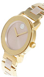 Movado Bold Beige Dial Two Tone Steel Strap Watch For Women - 3600640 Buy Now By Movado