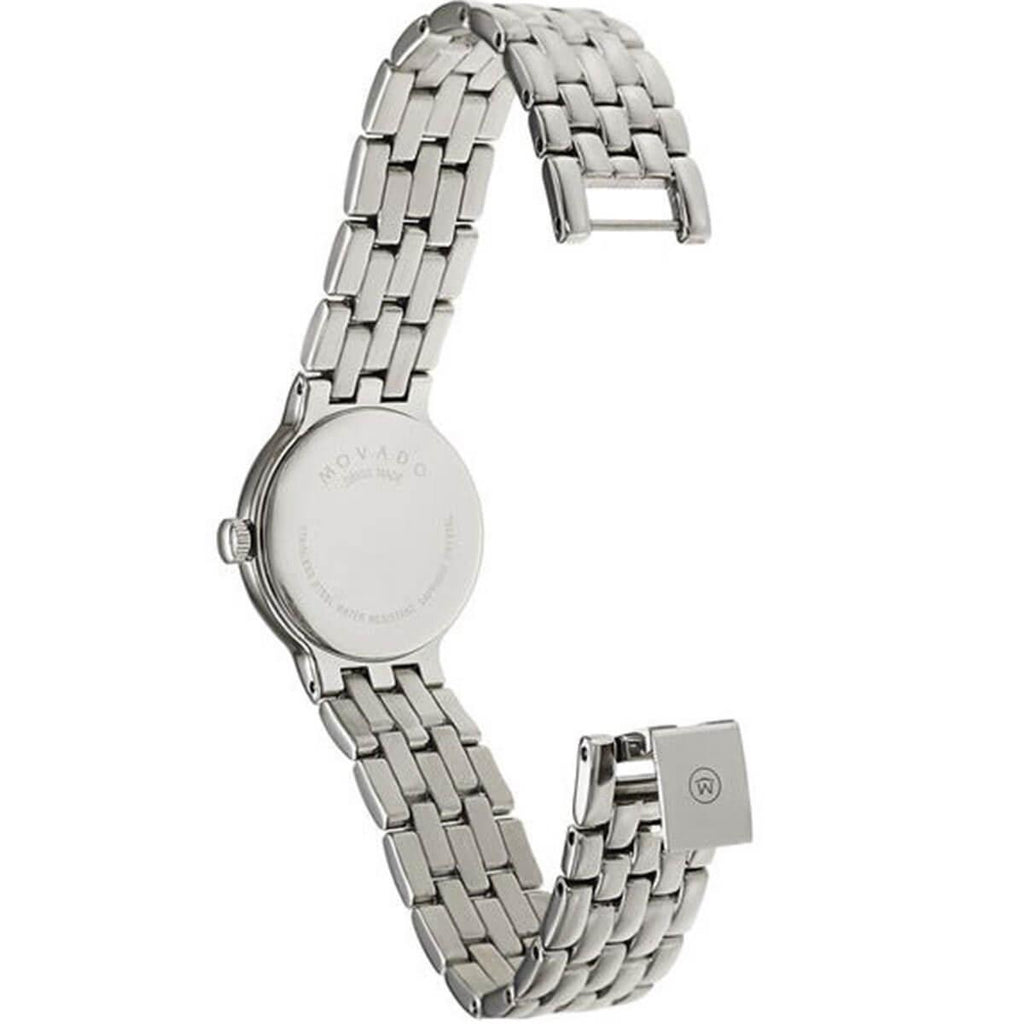 Movado Veturi Quartz Black Dial Silver Steel Strap Watch for Women - 0606338 Buy Now By Movado