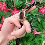 Versace Greca Meander Black Dial Black Leather Strap Watch for Women - VELW00420 Buy Now By Versace