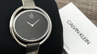 Calvin Klein Impetuous Black Dial Silver Steel Strap Watch for Women - K4F2N111 Buy Now By Calvin Klein