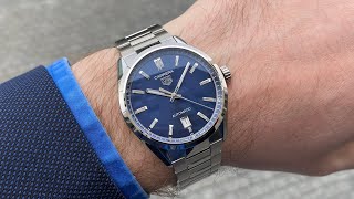 Tag Heuer Carrera Date Blue Dial Silver Steel Strap Watch for Men - WBN2112.BA0639