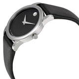Movado Museum Classic Black Dial Black Leather Strap Watch For Women - 0606503 Buy Now By Movado