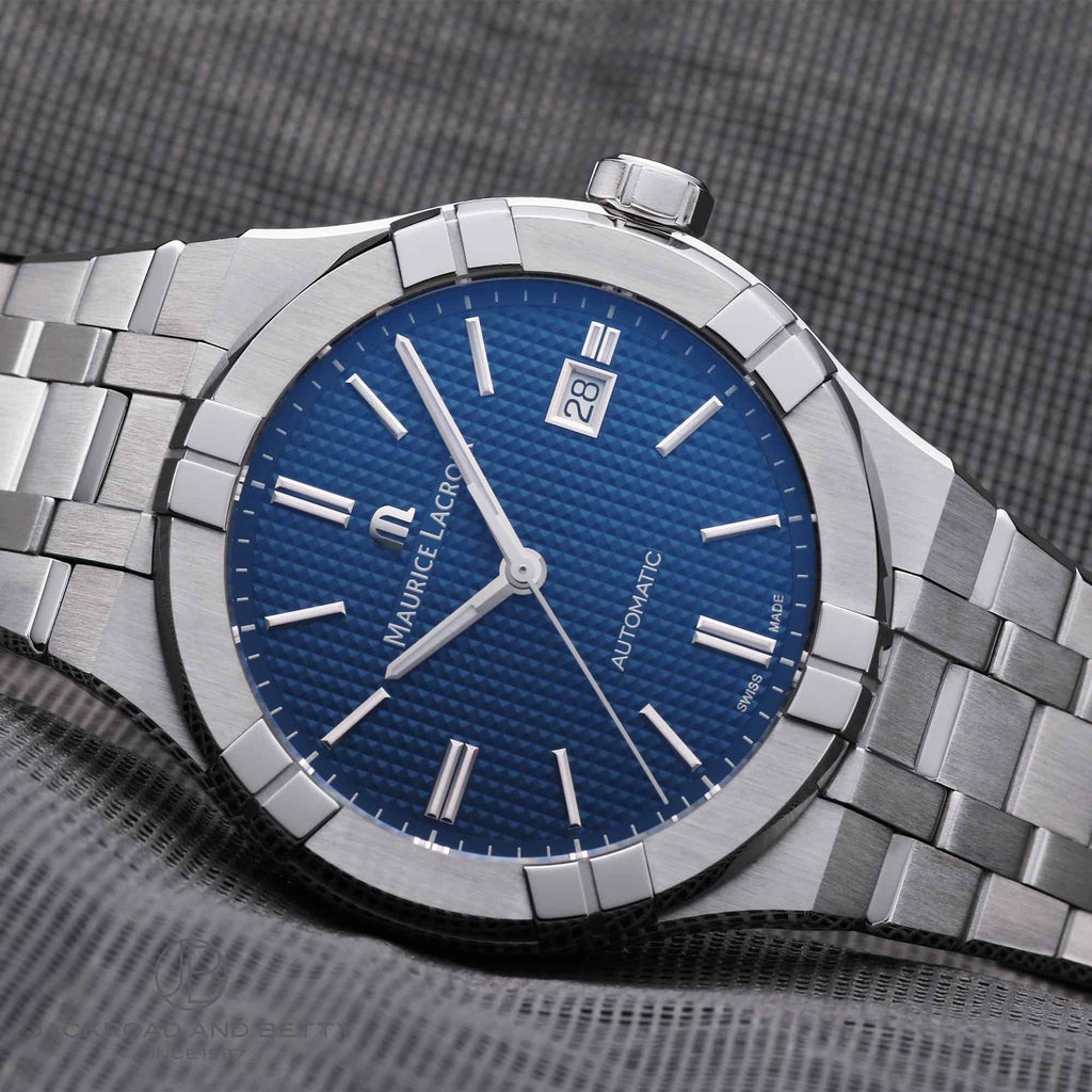 Maurice Lacroix Aikon Automatic Blue Dial Silver Steel Strap Watch For Men - AI6008-SS002-430-1 Buy Now By Maurice Lacroix
