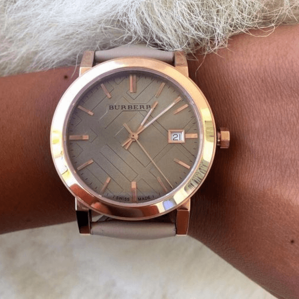 Burberry The City Beige Dial Brown Leather Strap Watch for Women - BU9014 Buy Now By Burberry