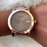 Burberry The City Beige Dial Brown Leather Strap Watch for Women - BU9014 Buy Now By Burberry