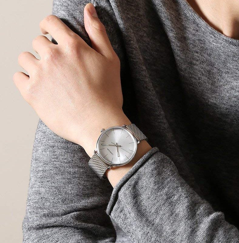 Calvin Klein White Dial Silver Mesh Bracelet Watch for Women - K8M21126 Buy Now By Calvin Klein