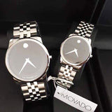 Movado Museum Classic Black Dial Silver Steel Strap Watch For Women - 0606505 Buy Now By Movado